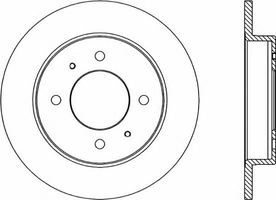 Open parts BDA1770.10 Rear brake disc, non-ventilated BDA177010