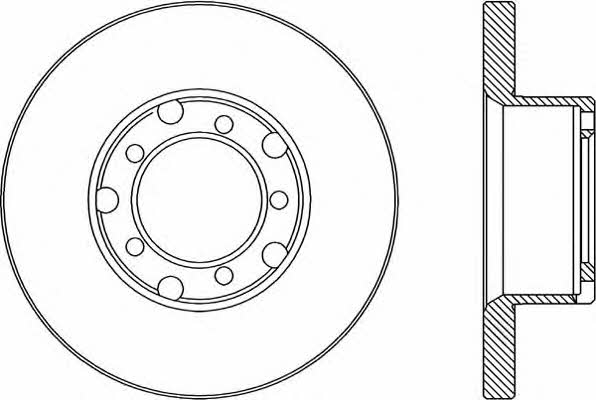 Open parts BDA1783.10 Unventilated front brake disc BDA178310