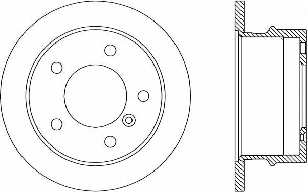 Open parts BDA1784.10 Rear brake disc, non-ventilated BDA178410