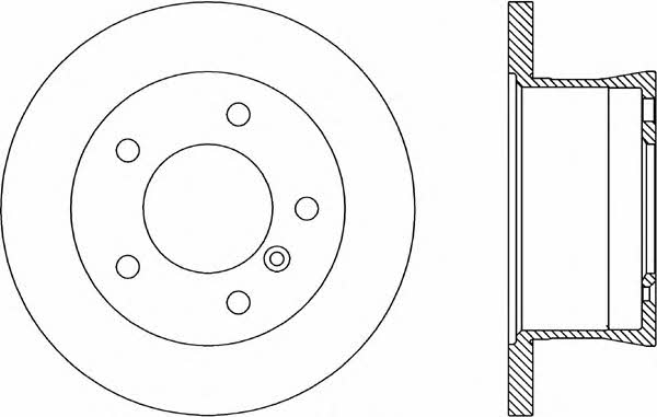 Open parts BDA1785.10 Rear brake disc, non-ventilated BDA178510