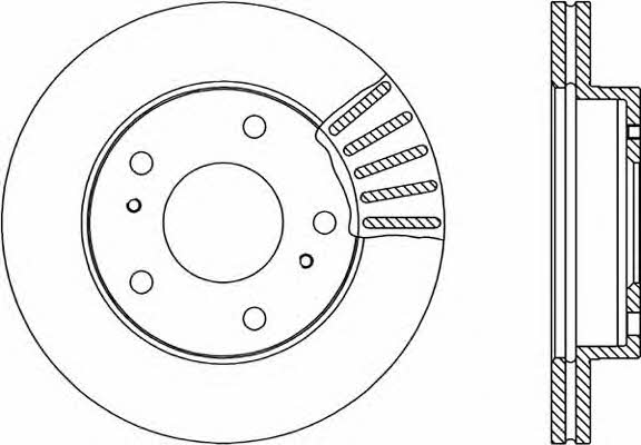 Open parts BDA1801.20 Front brake disc ventilated BDA180120