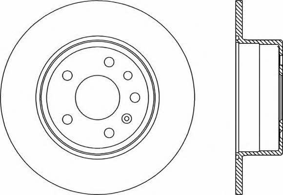 Open parts BDA1805.10 Rear brake disc, non-ventilated BDA180510
