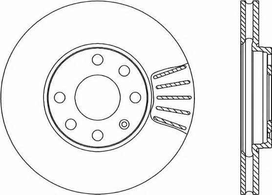 Open parts BDA1807.20 Front brake disc ventilated BDA180720