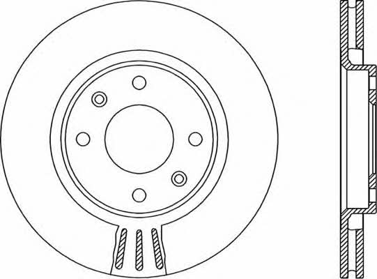 Open parts BDA1901.20 Front brake disc ventilated BDA190120