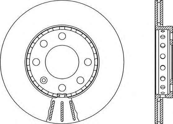 Open parts BDA1904.20 Front brake disc ventilated BDA190420