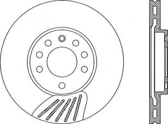 Open parts BDA1908.20 Front brake disc ventilated BDA190820