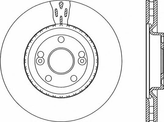 Open parts BDA1957.20 Front brake disc ventilated BDA195720