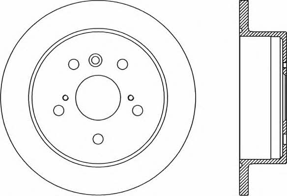 Open parts BDA1969.10 Rear brake disc, non-ventilated BDA196910