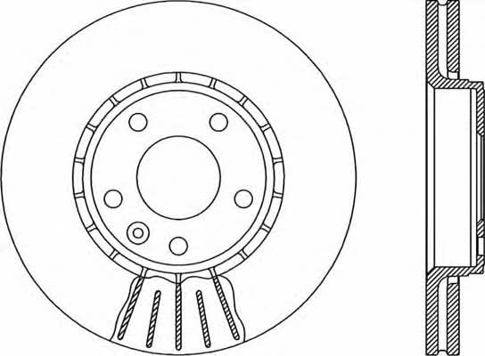 Open parts BDA1978.20 Front brake disc ventilated BDA197820