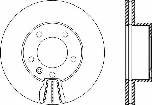 Open parts BDA1979.20 Front brake disc ventilated BDA197920
