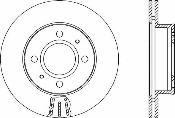 Open parts BDA2056.20 Front brake disc ventilated BDA205620