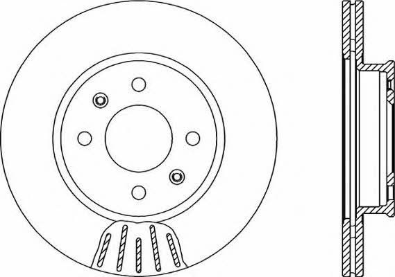 Open parts BDA2132.20 Front brake disc ventilated BDA213220