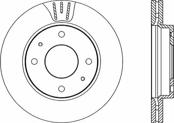 Open parts BDA2203.20 Front brake disc ventilated BDA220320