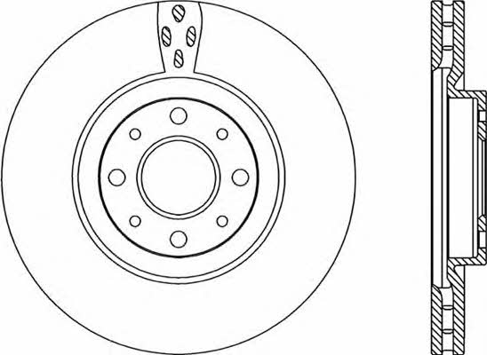 Open parts BDA2217.20 Front brake disc ventilated BDA221720