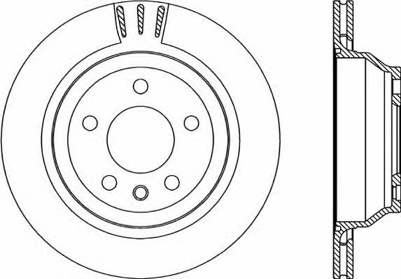 Open parts BDA2220.20 Rear ventilated brake disc BDA222020