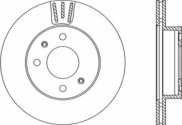 Open parts BDA2223.20 Front brake disc ventilated BDA222320