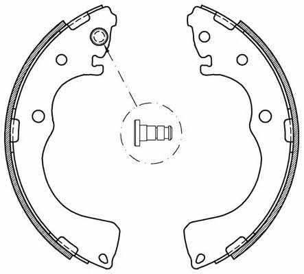 Open parts BSA2091.00 Brake shoe set BSA209100