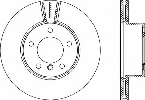 Open parts BDA2275.20 Front brake disc ventilated BDA227520