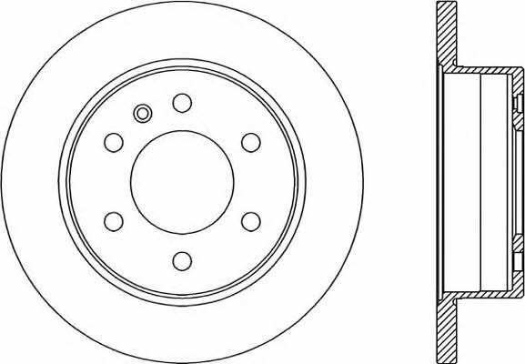 Open parts BDA2325.10 Rear brake disc, non-ventilated BDA232510