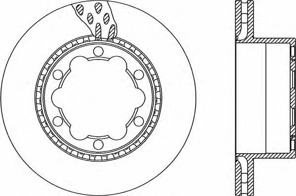 Open parts BDA2326.20 Rear ventilated brake disc BDA232620