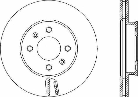 Open parts BDA2350.20 Front brake disc ventilated BDA235020