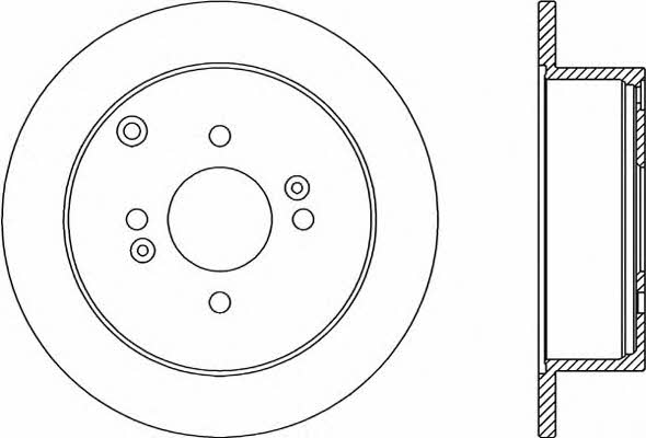Open parts BDA2354.10 Rear brake disc, non-ventilated BDA235410