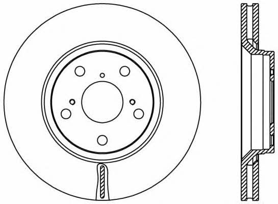 Open parts BDA2365.20 Front brake disc ventilated BDA236520