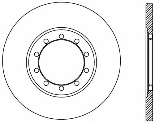 Open parts BDA2436.10 Rear brake disc, non-ventilated BDA243610