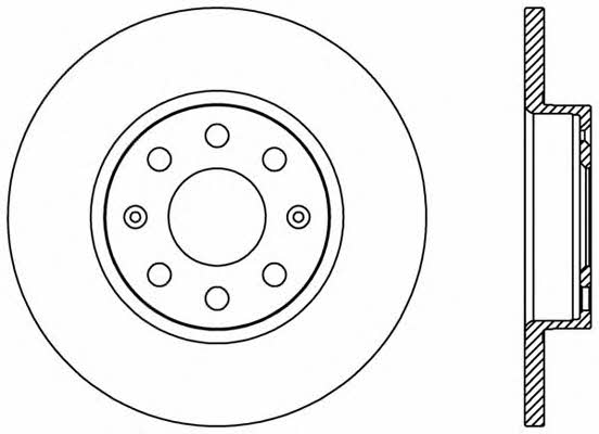 Open parts BDA2444.10 Unventilated front brake disc BDA244410