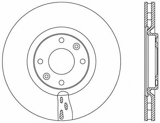 Open parts BDA2453.20 Front brake disc ventilated BDA245320