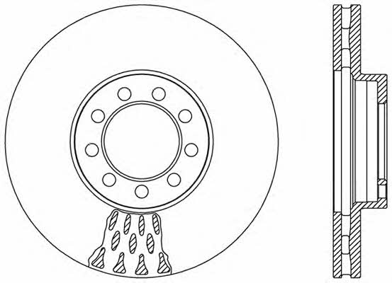 Open parts BDA2472.20 Front brake disc ventilated BDA247220