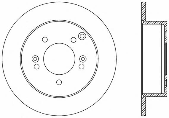 Open parts BDA2482.10 Rear brake disc, non-ventilated BDA248210