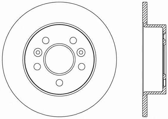 Open parts BDA2503.10 Rear brake disc, non-ventilated BDA250310