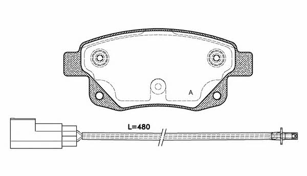 Open parts BPA1252.01 Brake Pad Set, disc brake BPA125201