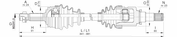 Open parts DRS6393.00 Drive shaft DRS639300