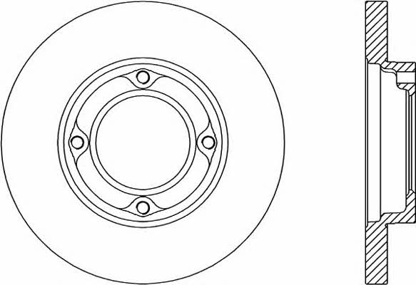 Open parts BDA1763.10 Unventilated front brake disc BDA176310