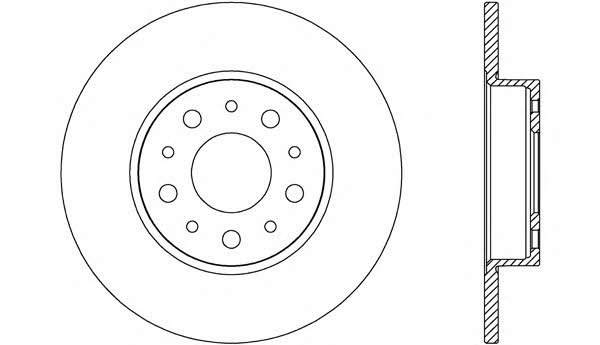 Open parts BDA2695.10 Rear brake disc, non-ventilated BDA269510