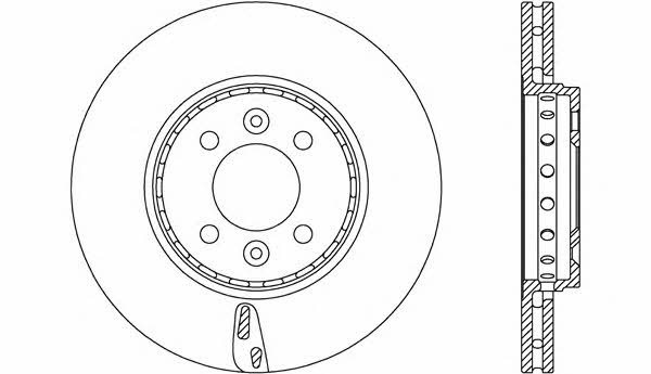 Open parts BDA2653.20 Front brake disc ventilated BDA265320