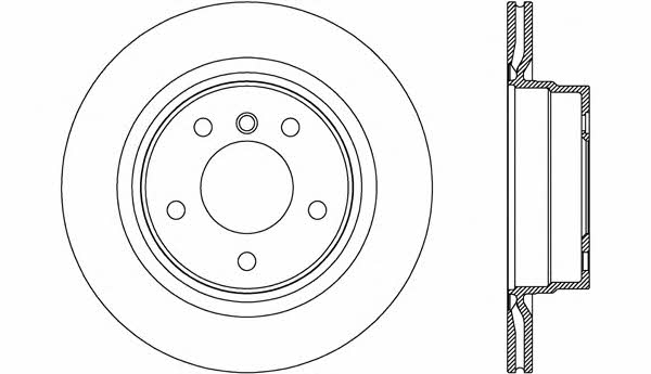 Open parts BDR2624.20 Rear ventilated brake disc BDR262420