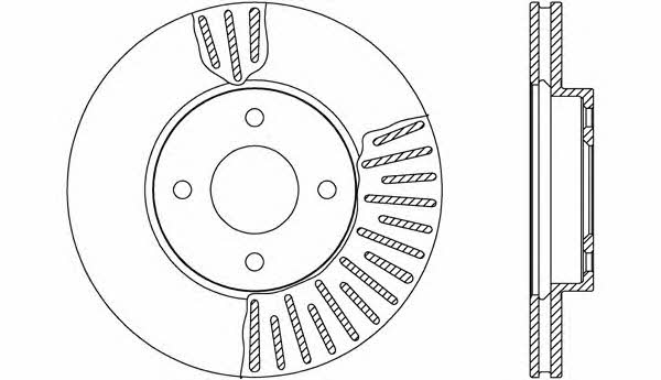 Open parts BDA2648.20 Front brake disc ventilated BDA264820