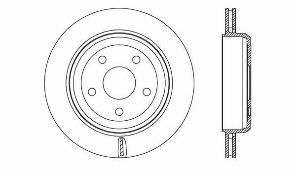 Open parts BDR2713.20 Rear ventilated brake disc BDR271320