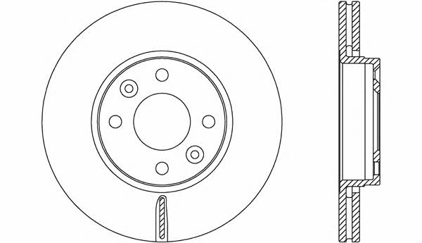 Open parts BDA2652.20 Front brake disc ventilated BDA265220