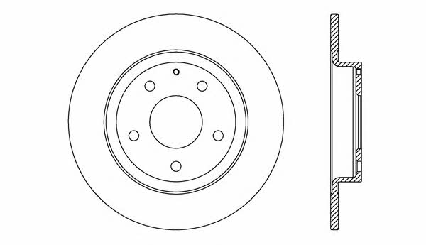 Open parts BDR2714.10 Rear brake disc, non-ventilated BDR271410
