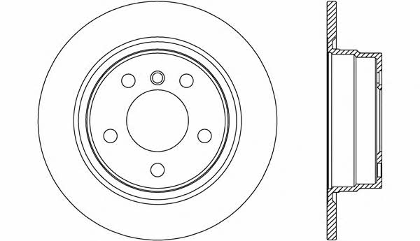 Open parts BDR2623.10 Rear brake disc, non-ventilated BDR262310