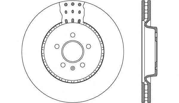 Open parts BDR2619.20 Rear ventilated brake disc BDR261920
