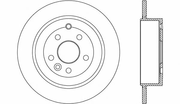 Open parts BDA2671.10 Rear brake disc, non-ventilated BDA267110