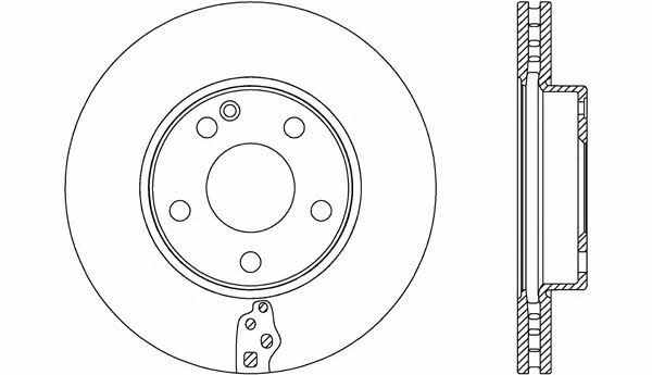 Open parts BDR2643.20 Front brake disc ventilated BDR264320