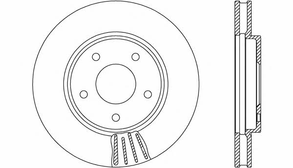 Open parts BDA2692.20 Front brake disc ventilated BDA269220