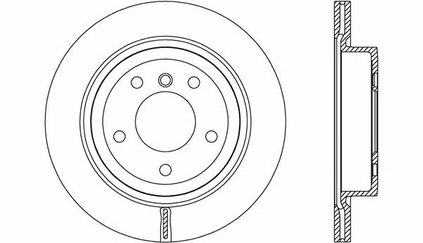 Open parts BDR2679.20 Rear ventilated brake disc BDR267920