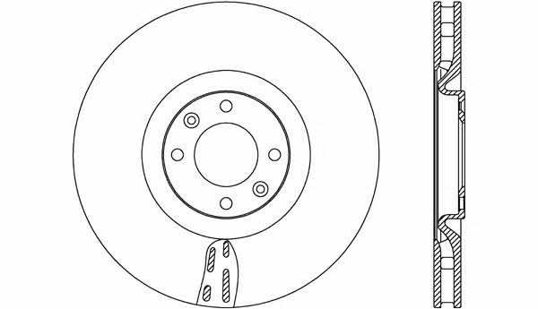 Open parts BDR2633.20 Front brake disc ventilated BDR263320